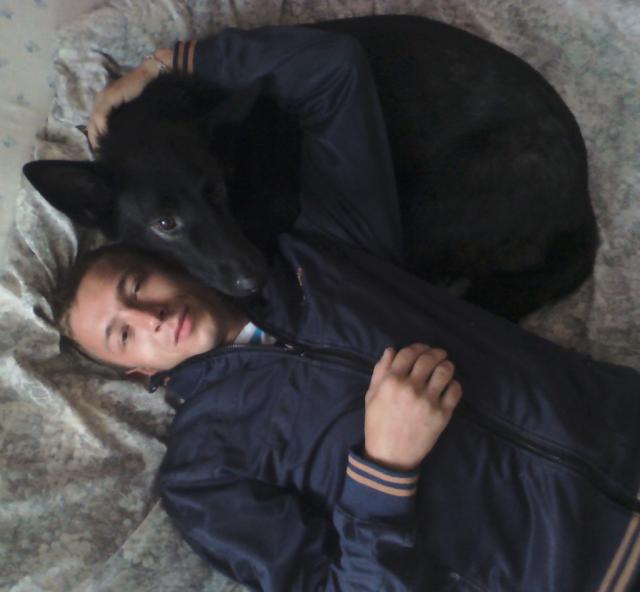 MJ Bartu z naszym pieskiem :)