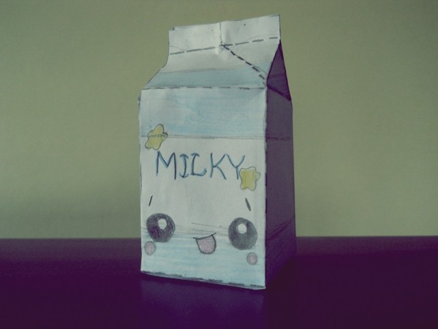 Milk papercraft.