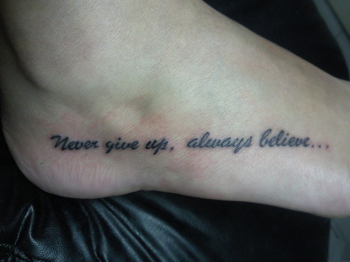 ~never give up, always believe~