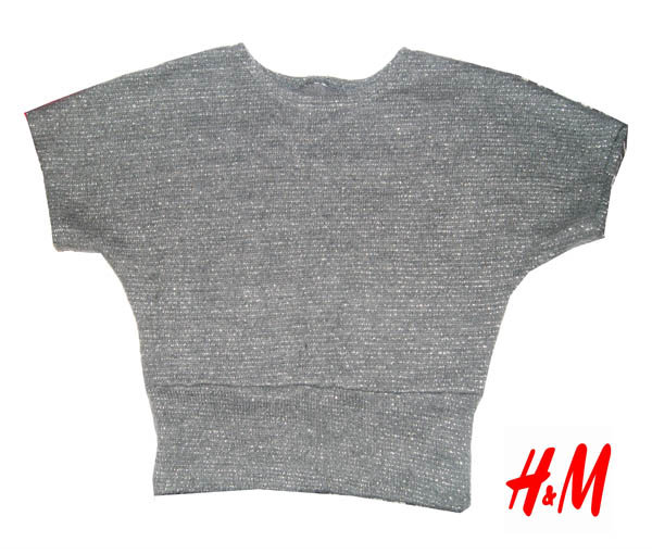 sweter szary h&m, nowy! outl