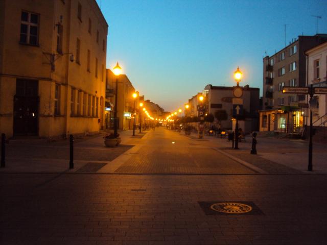Ciechanw wieczorem.