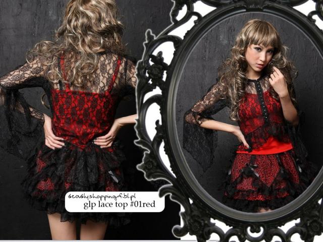 glp lace top #01red