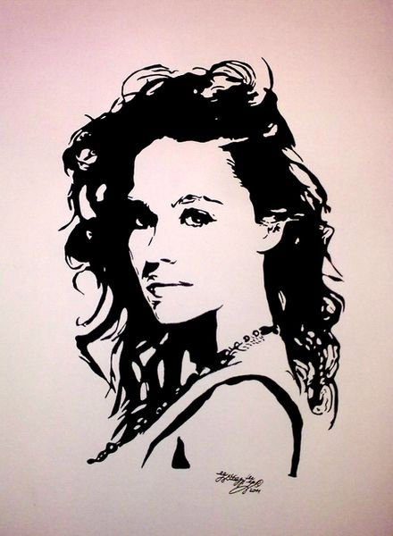 Portret Kobiety - tusz