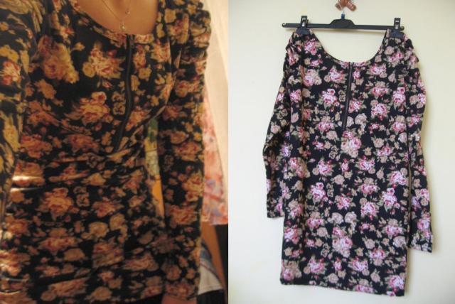 sukienka/tunika w kwiaty, XL