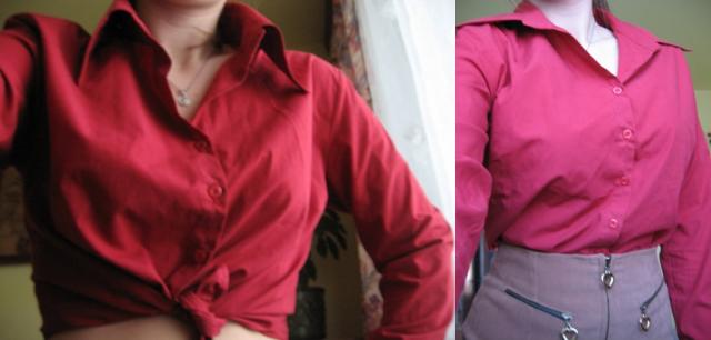 czerwona koszula, L/XL