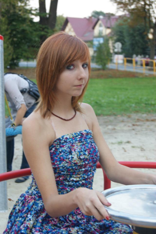 ; )