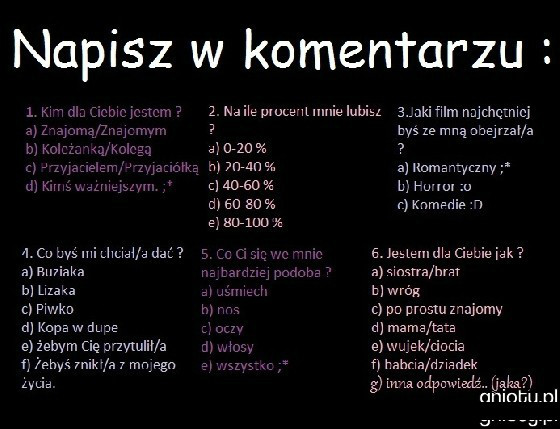 Jeste gotw odpowiedzie ??