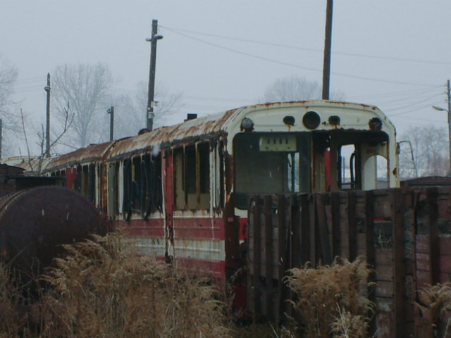 Zgliszcza wagonu Bxhpi