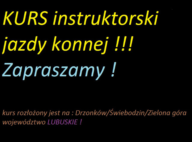 KURS INSTRUKTORSKI !!! 