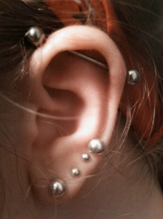 My industrial piercing