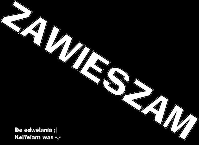 25. ZAWIESZAM !