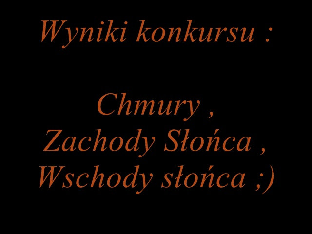Wyniki ! :* 