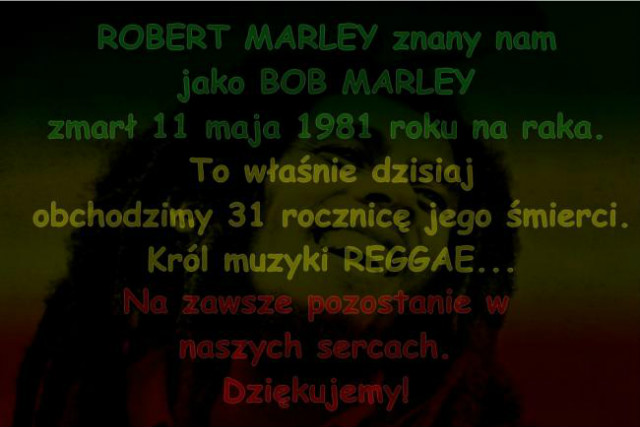  King of reggae music.