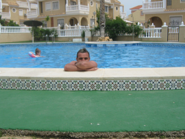 In the pool
