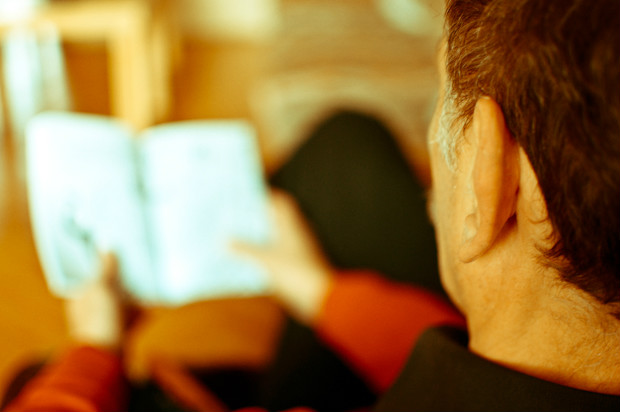 the book he reads