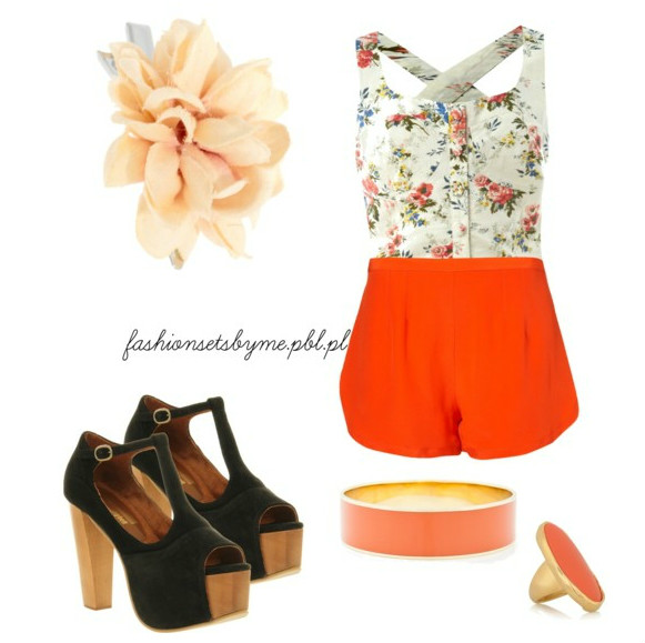peaches, oranges and flowers 