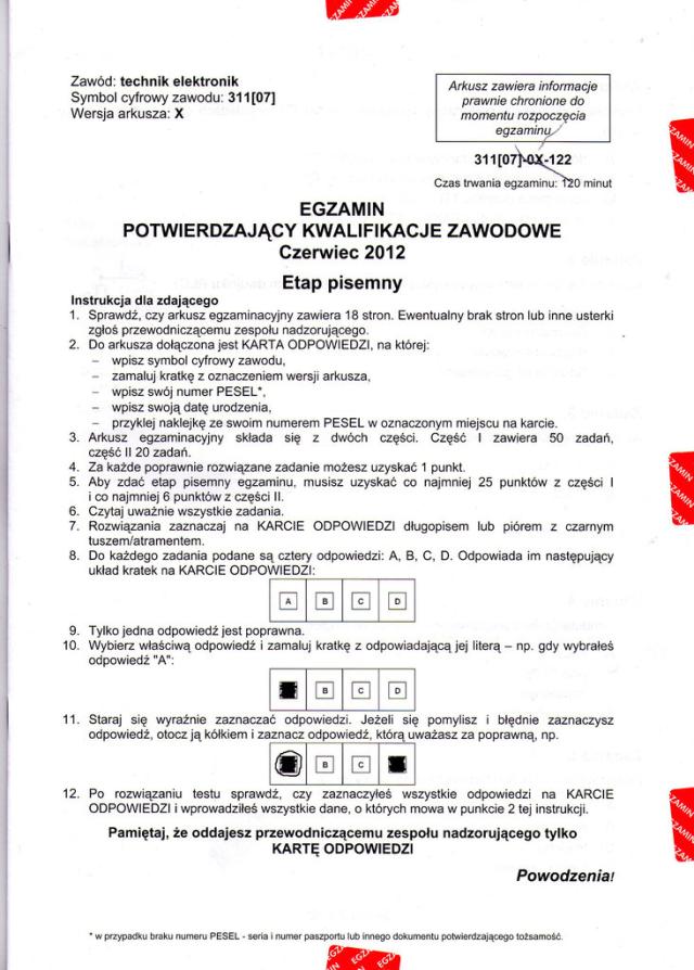 Egzamin - teoria