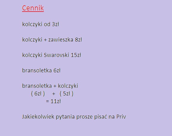 CENNIK