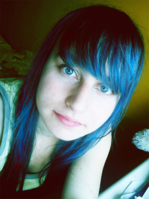 niebieskie wosy :D