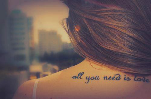 all you need is love.