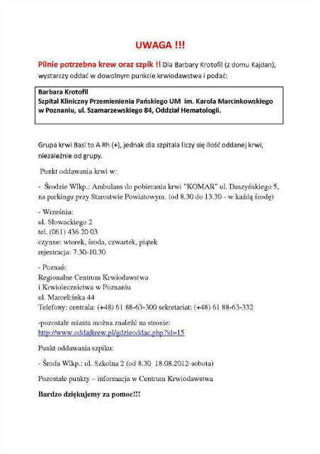 PILNIE POTRZEBNA POMOC !