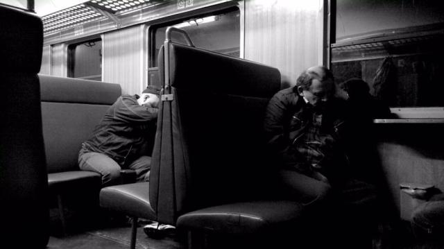 sleepy people.