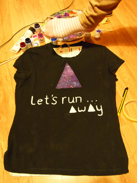 Koszulka let's run away galaxy 