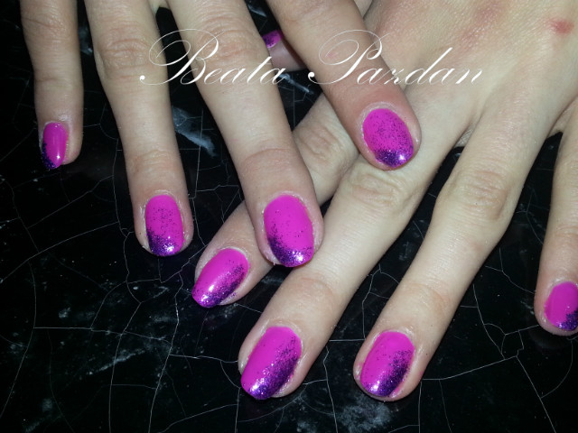 schellac pink i brokat