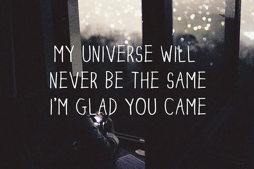 I'm glad you came...