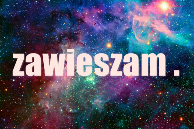 #38. / zaawieszam.