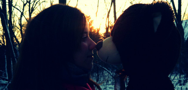 with teddybear .