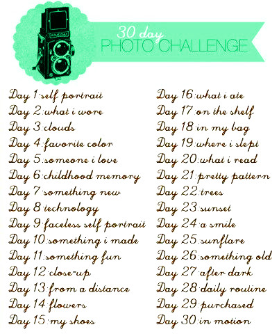 30 day photo challenge!
