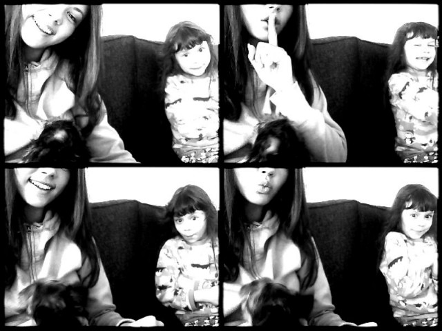 me sister and dog , one love