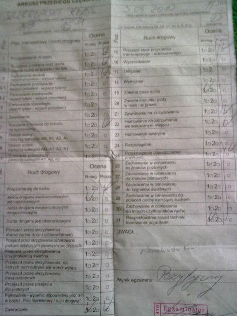 no w kocu zdane hehe :P