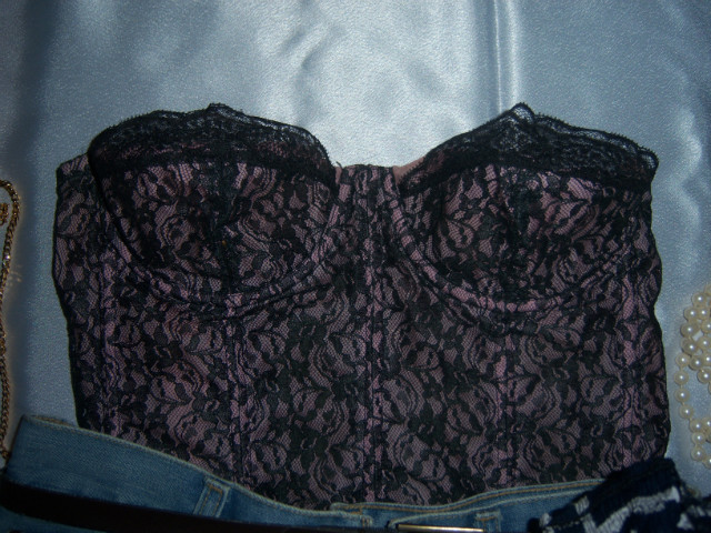 Gorset bralet corset koronkowy