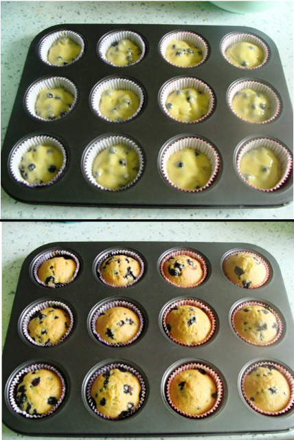 Muffiny z jagodami
