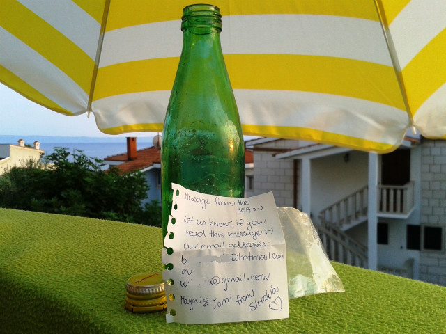 message in a bottle