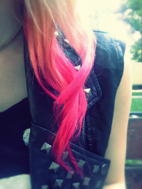 ombre hair rose