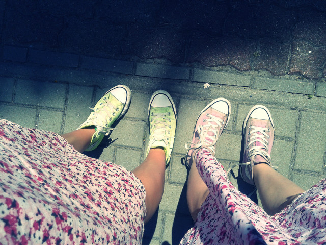 #converse#dress#flowers#