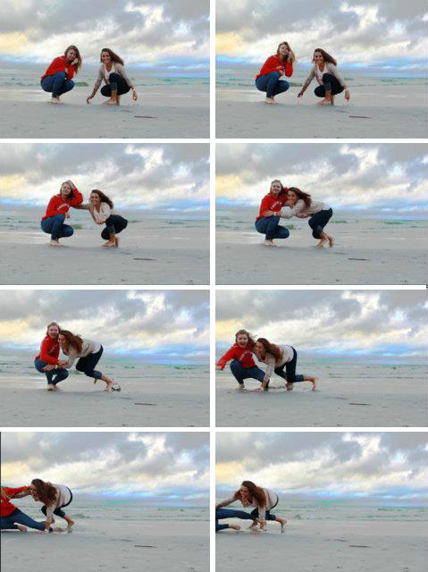 in the sky and in the sand
