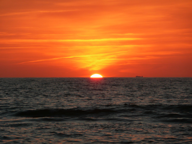 Sunset.