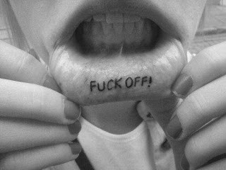 ;P