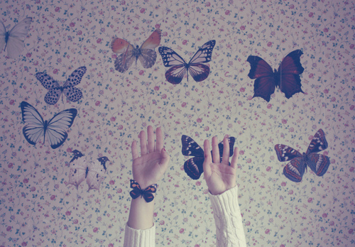 fly to the sky like a butterfly