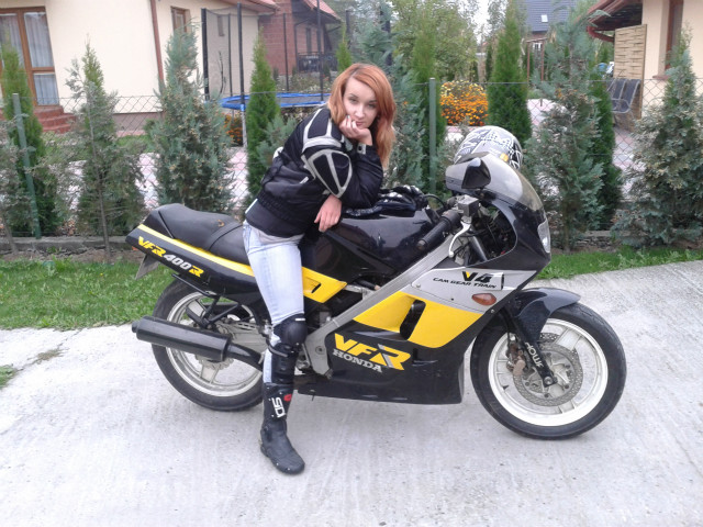 Wpis motocyklistka