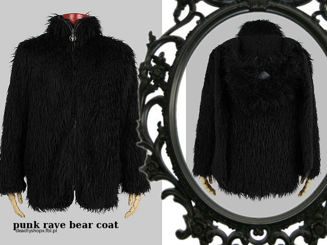 punk rave bear coat