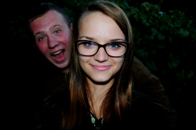 With my lover.