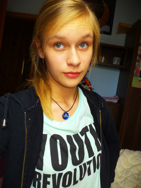 ;P