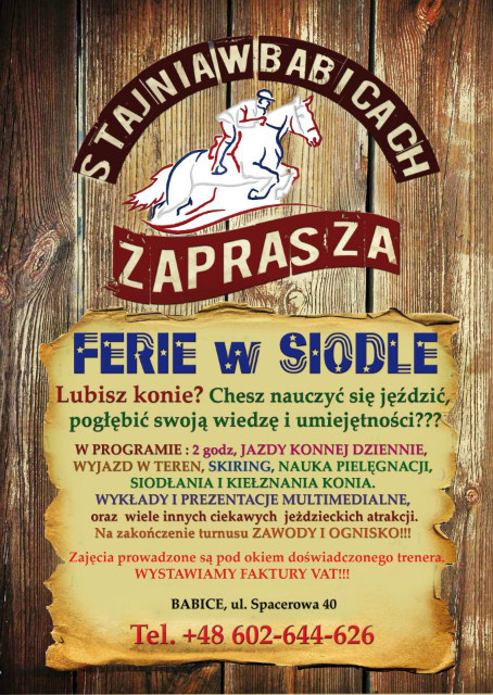 FERIE W SIODLE ! 