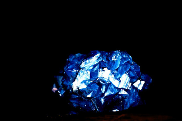 blue crystal.