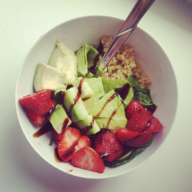 salad with strawberries & ba